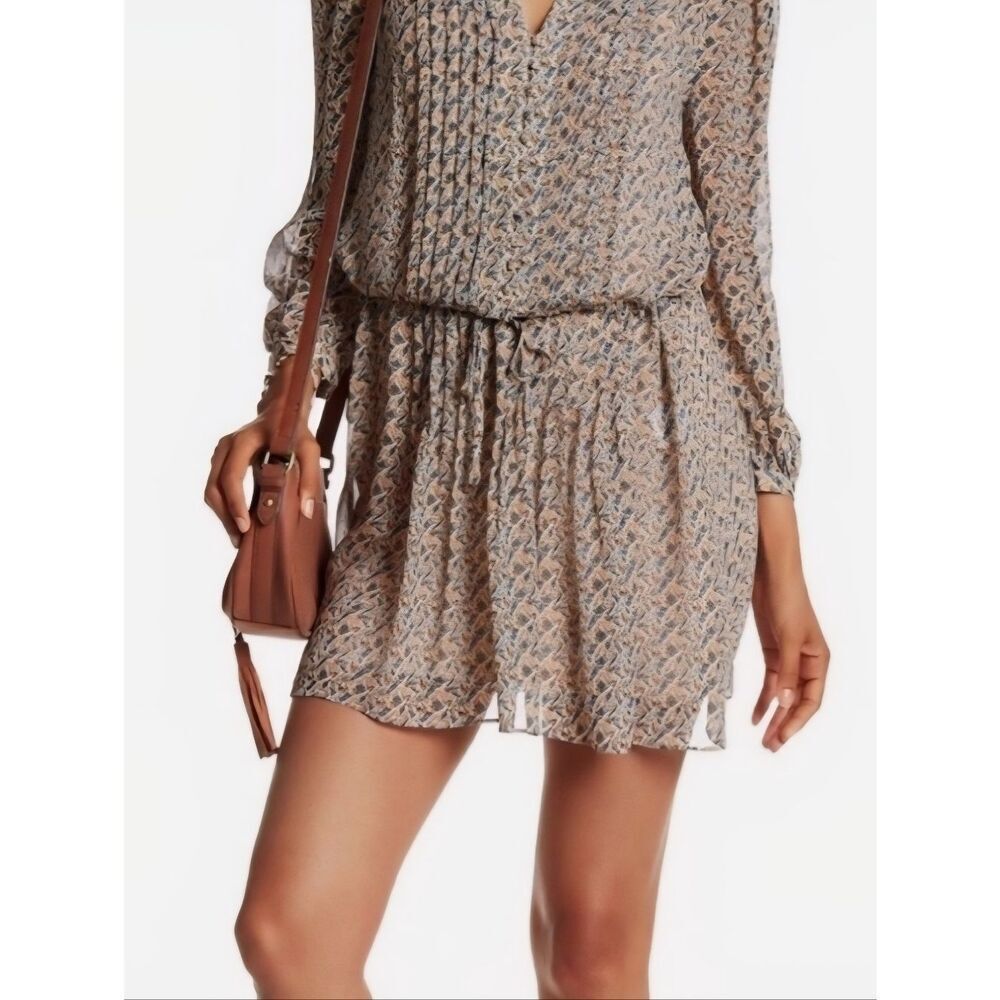 Joie Xyla 100% Silk Geometric Boho Dress